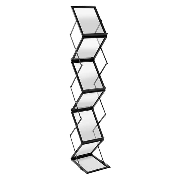 Magasinholder, Sammenklappeligt Design, Alsidig Anvendelse,sort