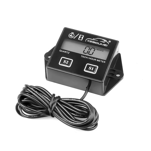 Digitalt tacho, LCD-display, timetæller,sort
