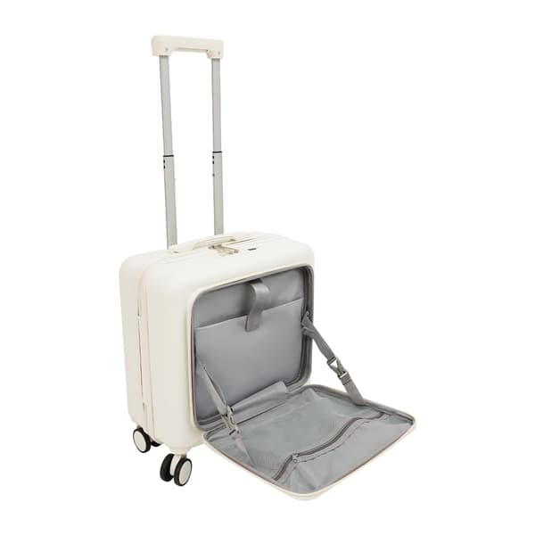 Håndbagage, holdbart ABS-materiale, USB-opladningsport,HVID
