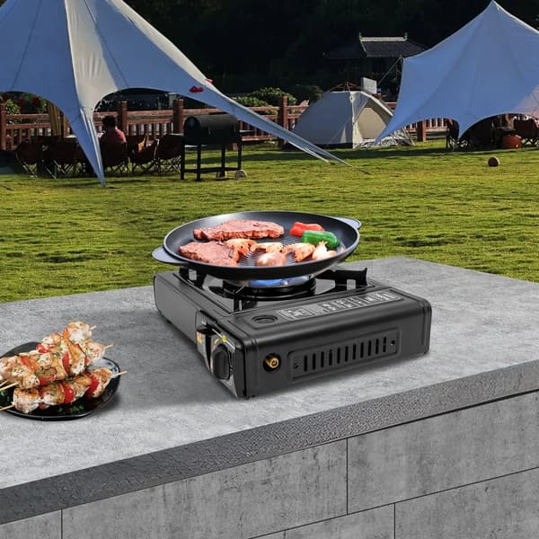 Campingkök, Hög Effektivitet, Bärbar Design,svart