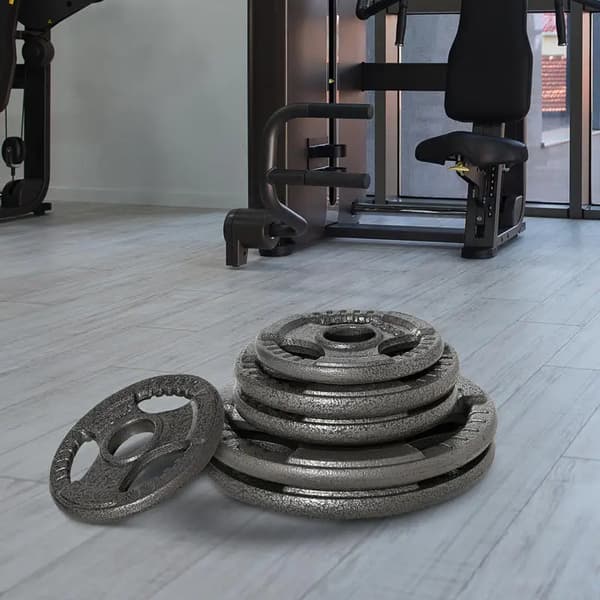 Viktskivor Set, Stål Konstruktion, Kompatibel med Standard Skivstångssystem,armégrön