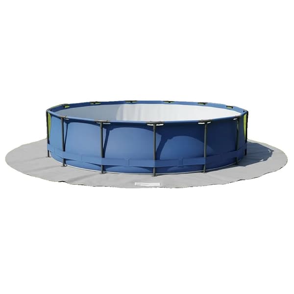 Poolöverdrag, 500 cm Diameter, Hållbar Polyester Geotextil,armégrön