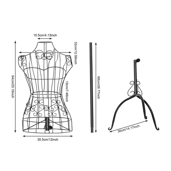 Mannequin, Överkroppsdesign, Justerbar Höjd,Röd
