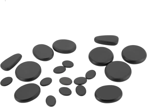 Hot Stone Massage Set, 18 Massage Stenar, Värmelåda Ingår,svart