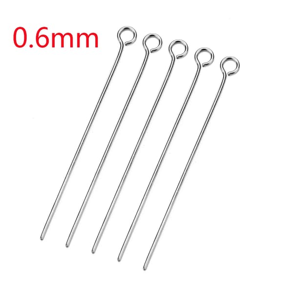 Smykkepinde, Rustfrit Stål, 100 Stykker,øje pin-b, 15mm