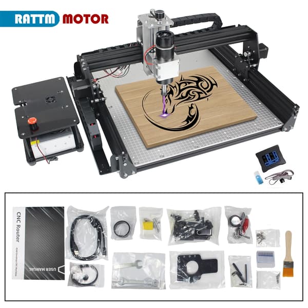 CNC Router, 500W Spindle, Offline Controller,Ingen laser-a, Berøringscontroller
