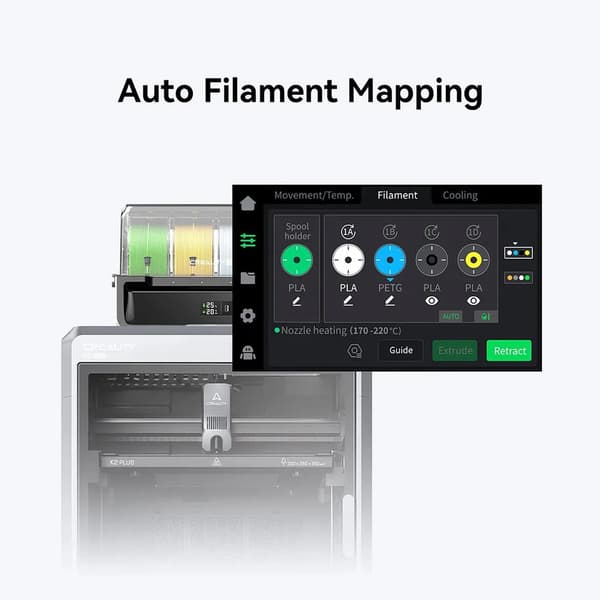 Filamentlagringssystem, Stöder 4 filamentfack, Fuktsskydd,Filament System
