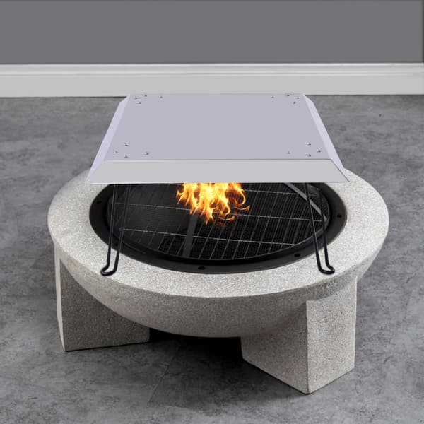 Eldstad Värmeskydd, Rostfritt Stål, Fällbar Design,SILVER