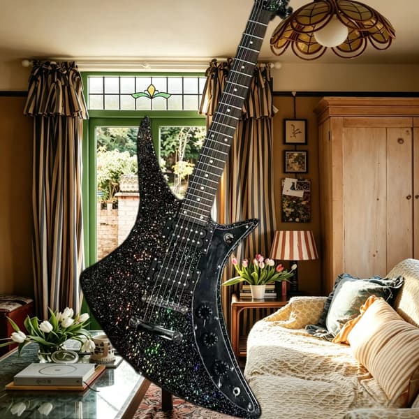 Gitarr, Mahognykropp, HH Pickup-konfiguration,svart