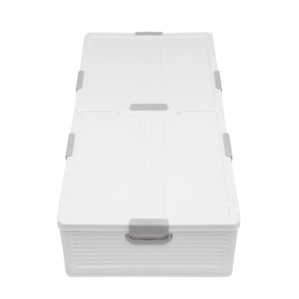 Opbevaringsboks, Foldbart Design, Holdbar Konstruktion,Hvid