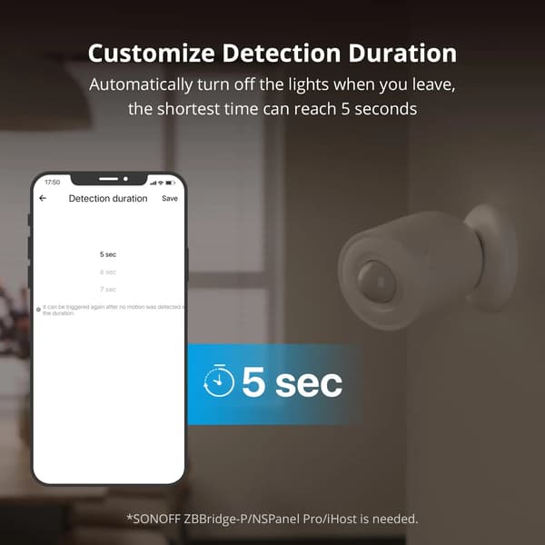 Bevægelsessensor, Smart Scene Linking, Lang Batterilevetid,SNZB-03P