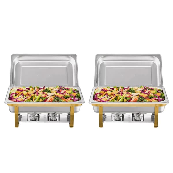 Chafing Dish, Rustfrit Stål Konstruktion, Varmebevarende Egenskaber,2 Pakke