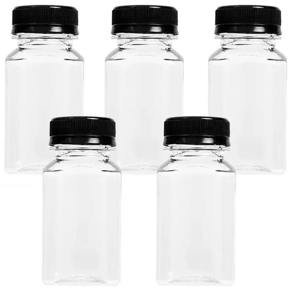 Förvaringsflaskor, Återanvändbar Plast, Skruvkapsyl,350ml-5PCS