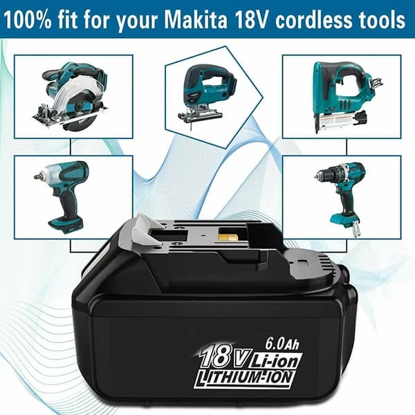 Uppladdningsbart Batteri, 18V, 6000mAh Kapacitet, Set 1