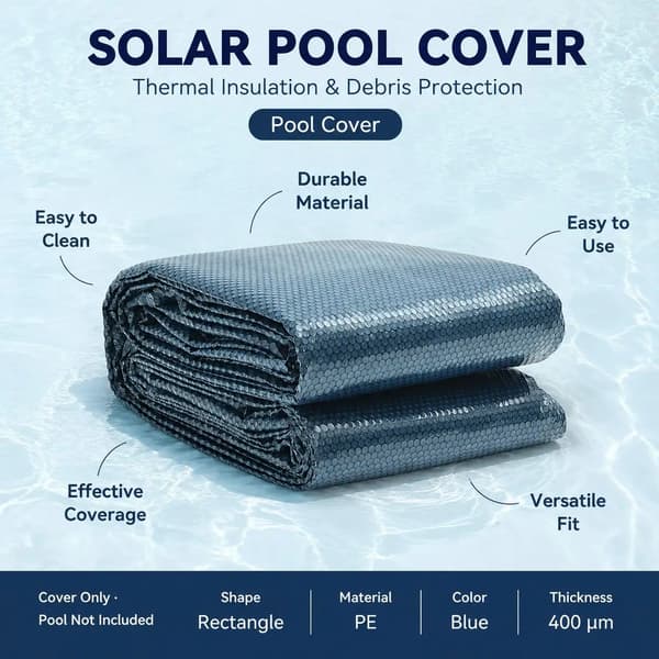 Flydende Pool Dække, Energi Effektiv, Holdbart Materiale,Sort