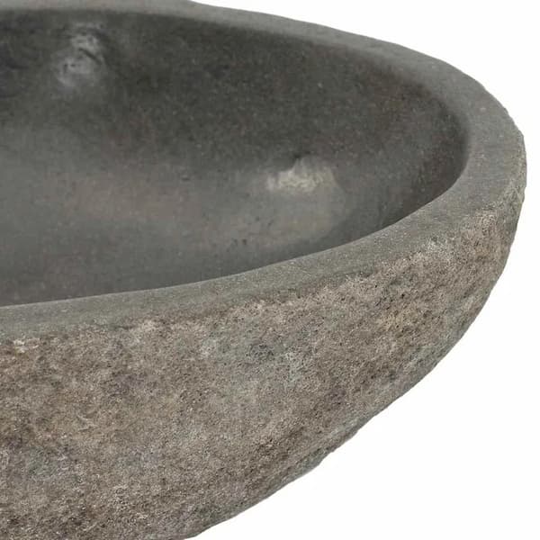 Vaskeskål, Elegant Oval Design, Holdbart Keramisk Materiale,Lys Grå