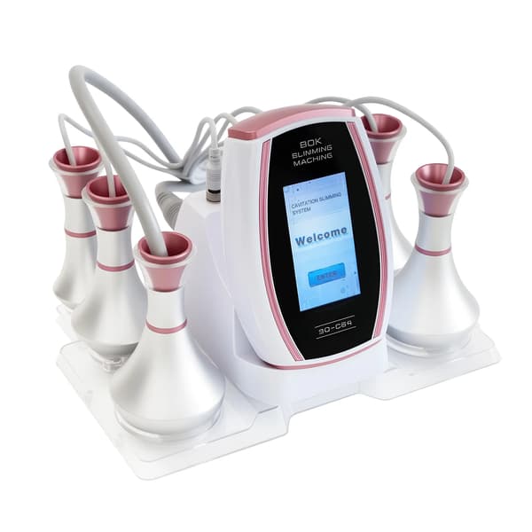 Kavitationsmaskin, 5 behandlingshuvuden, LED-touchskärm,VIT