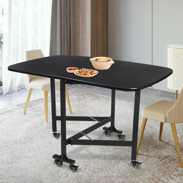 Matbord, Fällbar Design, Modern Stil,svart