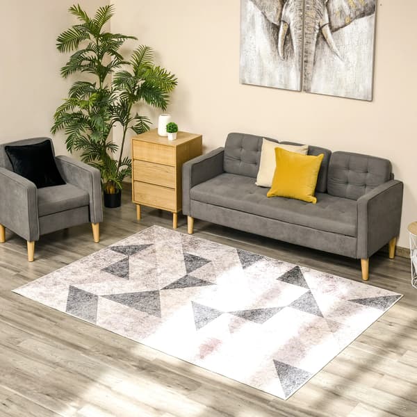 Tæppe, Moderne Design, Geometrisk Mønster,230X160X0.6 cm, MULTI