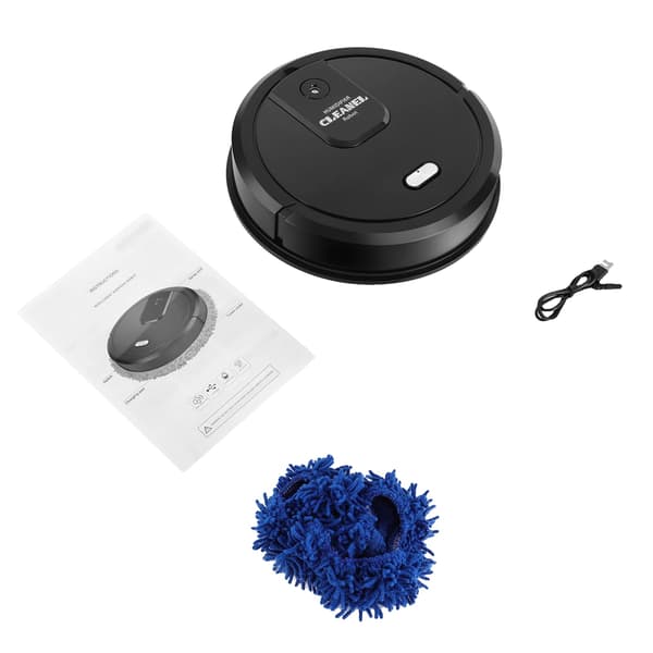 Automatisk Moppermaskine, Våd- og Tørvask, Kompakt Design,sort