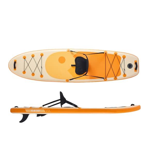 Oppustelig Paddle Board, Militærkvalitetsmateriale, Omfattende Tilbehørssæt,10.6x33x6 tommer