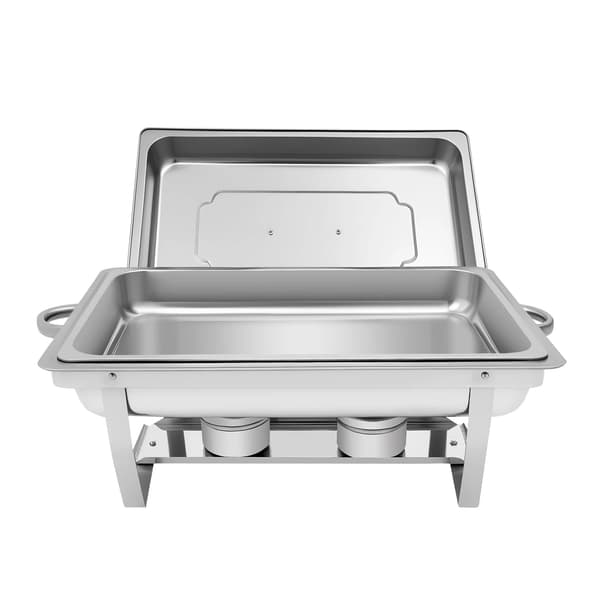 Chafing Dish, Rustfrit Stål Konstruktion, Alkohol Opvarmning,Sølv