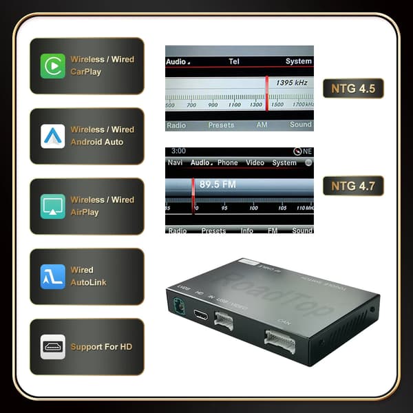 Carplay Trådløs, Smartphone Integration, Mediestreaming,NTG4.5 System