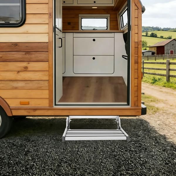 RV Trin, Aluminiumkonstruktion, Sammenklappeligt Design,Sølv