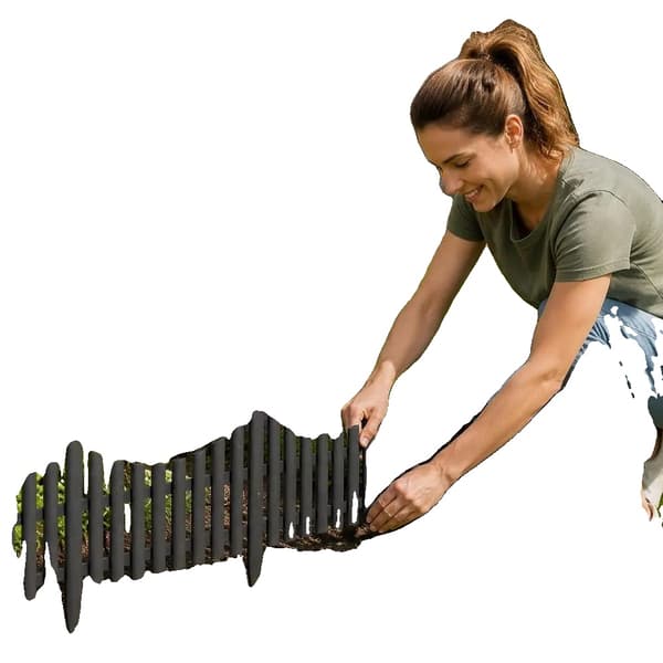 Havekanthegn, Fleksibelt Design, Holdbart Plastik,Anthracit