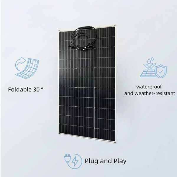 Solpanel, Letvægts, Høj Effektivitet,125W    2PCS