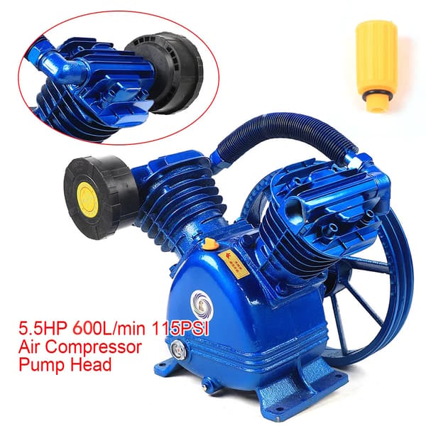 Luftkompressor Pumpe, 2-Cylinder, 8 Bar Tryk,Blå