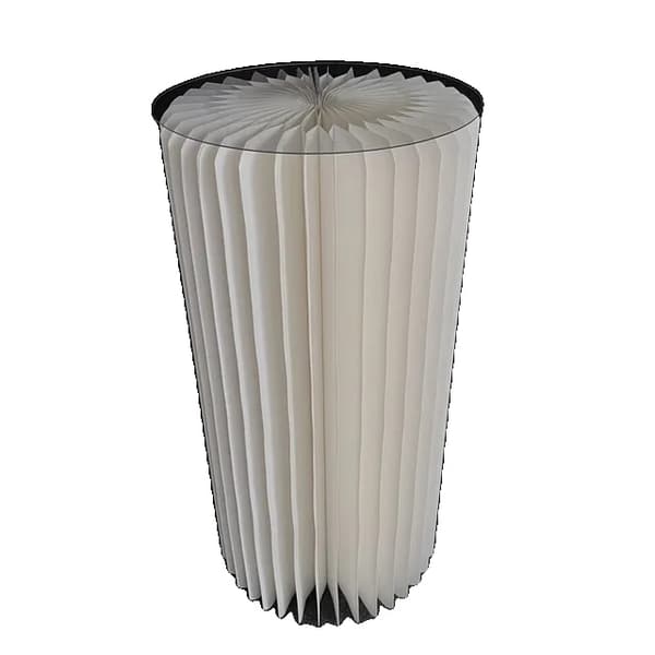Kakställ, hopfällbar design, guldfinish, H60cm vit