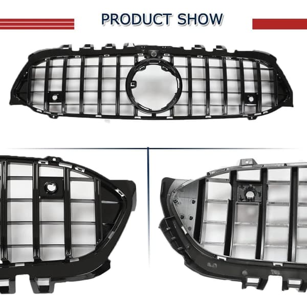 Front Bumper Gitter, GT Stil, Direkte Erstatning,sort