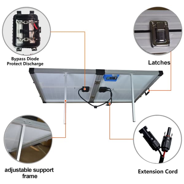Solpanel, Fällbar Design, Hög Effektivitet,1PCS    140W