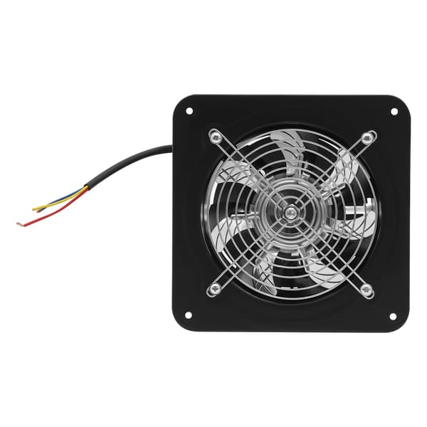 Aksial ventilator, vægmonteret, højtydende luftcirkulation,sort