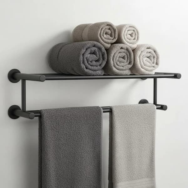 Håndklædeholder, Robust Rustfrit Stål, Minimalistisk Design,hær grøn