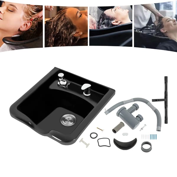 Shampoo vask, holdbar ABS konstruktion, brugervenligt design,sort