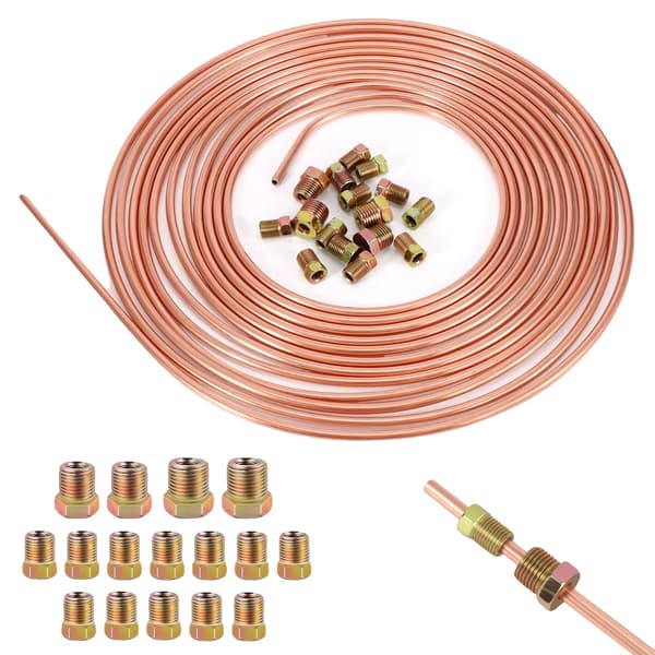 Kopparbromsrörsats, 10m längd, Lämplig för hydrauliska system,10M, 1 Set