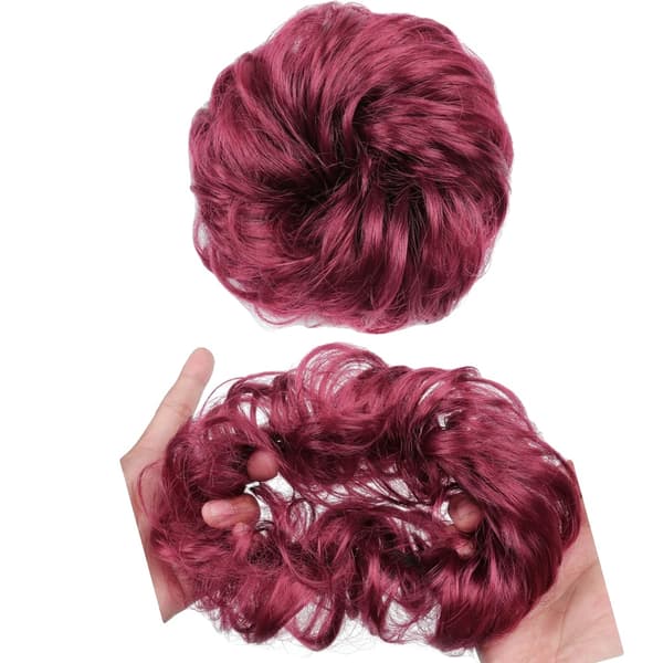 Syntetisk Lockig Chignon, Elastisk Band, Lätt att Använda,BUGR
