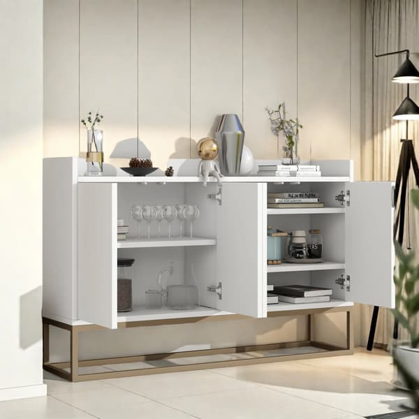 Skänk, Modern Design, Bra Förvaring, VIT
