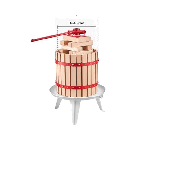 Fruktvinpress, manuell drift, 12L kapacitet,12L