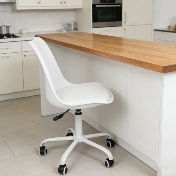 Kontorstol, Ergonomisk Design, Glat Manøvredygtighed,HVID