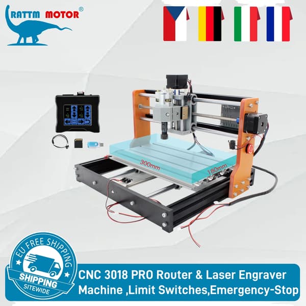 CNC Router, Laser Gravør, USB Forbindelse,TILFØJ berøring