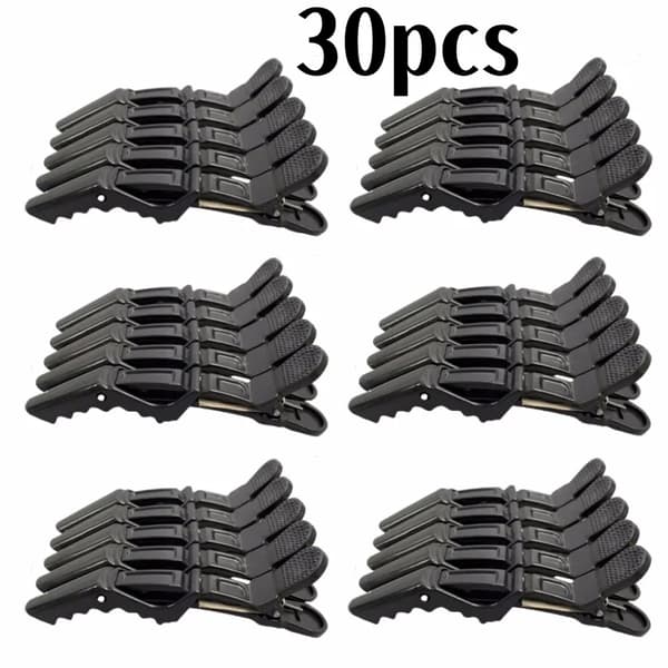 Hårklips, Nonslip Design, Holdbart Plastik,30pc sort