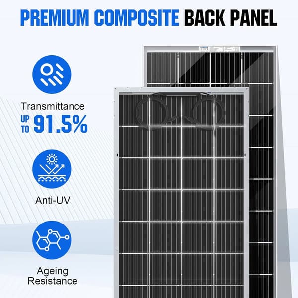 Solpanel, 120W effektudgang, monokrystallinsk siliciummateriale,2 stk 120w panel