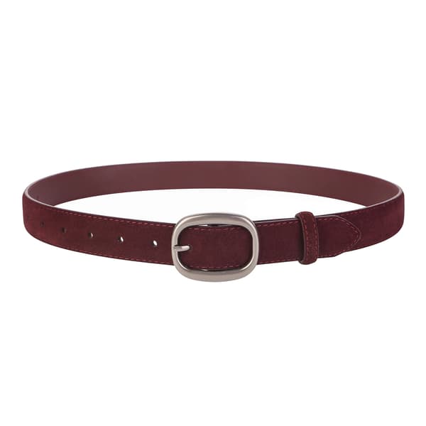 Læderbælte, Casual Stil, Holdbart Materiale,Bordeaux, 100cm