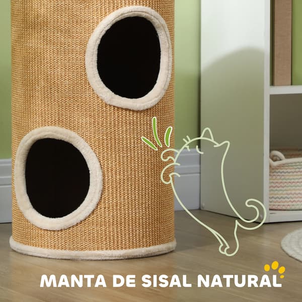 Katteskrapetårn, 2-niveau design, engagerende skrapeflader,Brun