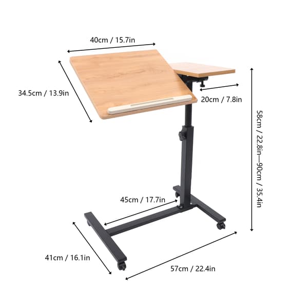 Justerbart Datorbord, Ergonomisk Design, Stabil Konstruktion,Champagne