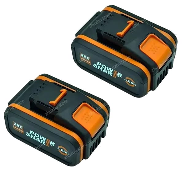Batteri, 20V, 6000mAh kapacitet,Worx 4AhX2