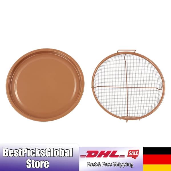 Crisping Basket Sæt, Ergonomisk Design, Alsidig Brug,Antik Messing